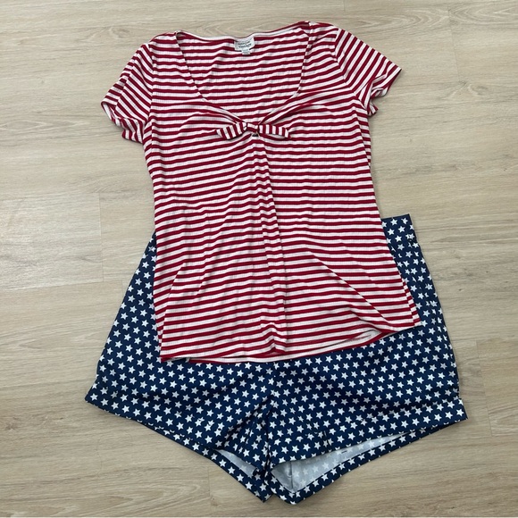 Unique Vintage Other - Unique vintage 4th of July outfit women’s size 2X 18 top and shorts